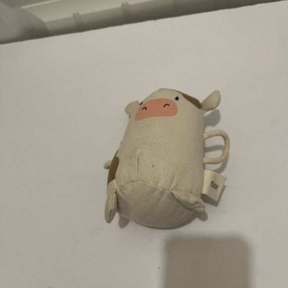 Panda Crate Baby Mooing Cow Educational Shaker Sound Stuffed Canvas Toy 6” - Picture 8 of 10